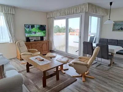 TV/Unterhaltungsangebot in der Unterkunft House Poseidon 35 Comfortable holiday residence