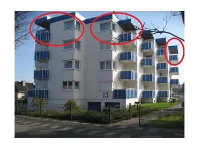 Das Gebäude in dem sich das Ferienhaus befindet