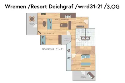 Grundriss der Unterkunft Resort Deichgraf