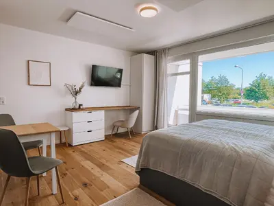 Ein Bett oder Betten in einem Zimmer der Unterkunft Haus 