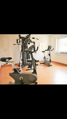 Das Fitnesscenter und/oder die Fitnesseinrichtungen in der Unterkunft Direkt am Strand