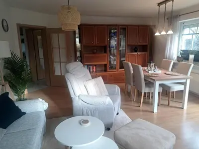 Ein Sitzbereich in der Unterkunft Ferienhaus Sophie