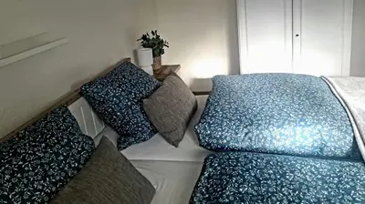 Ein Bett oder Betten in einem Zimmer der Unterkunft Ferienhaus Sophie