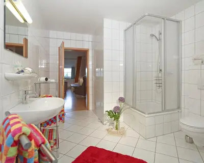 Ein Badezimmer in der Unterkunft Ferienwohnung in Otterndorf