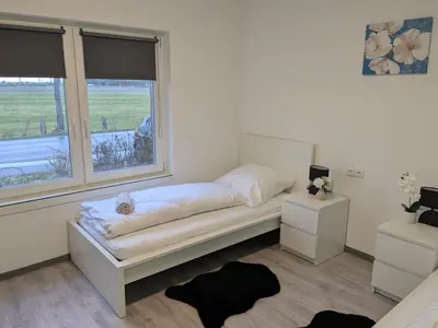 Ein Bett oder Betten in einem Zimmer der Unterkunft Werkwohnung in Brunsbüttel Süd