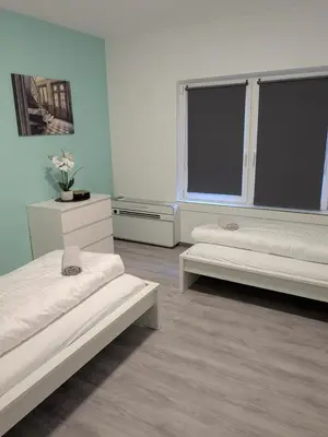 Ein Bett oder Betten in einem Zimmer der Unterkunft Werkwohnung in Brunsbüttel Süd