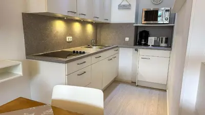Küche/Küchenzeile in der Unterkunft Haus Frauenpreis Wohnung 206