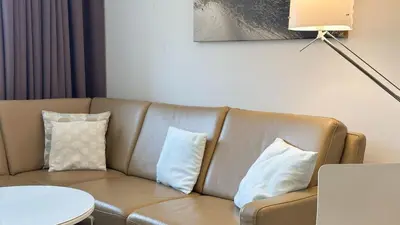 Ein Sitzbereich in der Unterkunft Haus Frauenpreis Wohnung 206