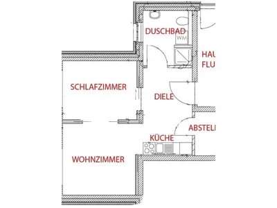 Grundriss der Unterkunft Holiday apartment with 2 bedrooms
