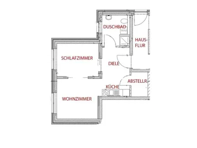 Grundriss der Unterkunft Holiday apartment with 2 bedrooms