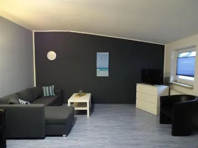 Ein Sitzbereich in der Unterkunft Fewo-Nordseeplatz