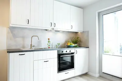 Küche/Küchenzeile in der Unterkunft Dat-Meerhus Wohnung 1