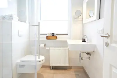 Ein Badezimmer in der Unterkunft Dat-Meerhus Wohnung 4