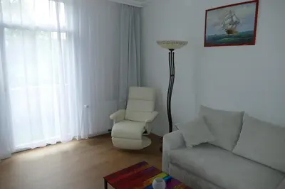 Ein Sitzbereich in der Unterkunft Kapitänshaus Schäfer