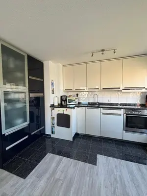 Küche/Küchenzeile in der Unterkunft Duhner Leuchturm, Ferienwohnung DL02