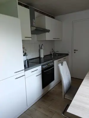 Küche/Küchenzeile in der Unterkunft Ankerplatz 1