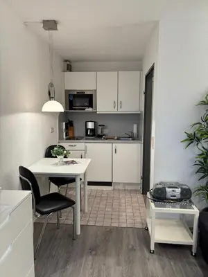 Küche/Küchenzeile in der Unterkunft Haus Pavillon, Ferienwohnung 13