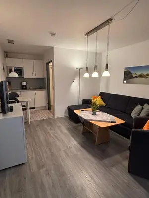 Küche/Küchenzeile in der Unterkunft Haus Pavillon, Ferienwohnung 13