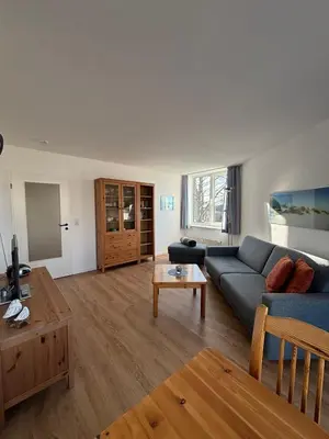 Ein Sitzbereich in der Unterkunft Haus Hohe Worth, Apartment 112