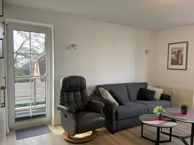 Ein Sitzbereich in der Unterkunft Steinmarne Wohnung 6