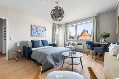 Ein Sitzbereich in der Unterkunft Ferienwohnung Auster Büsum