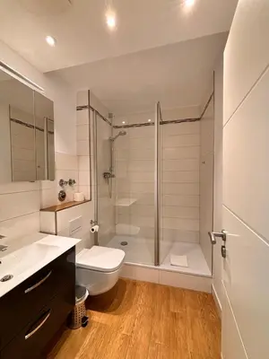 Ein Badezimmer in der Unterkunft Haus Poseidon, Ferienwohnung POS20