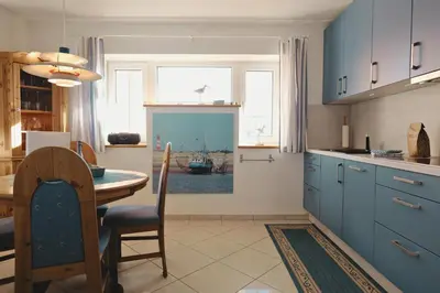 Küche/Küchenzeile in der Unterkunft Hafenblick Marina