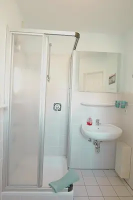 Ein Badezimmer in der Unterkunft Hafenblick Marina