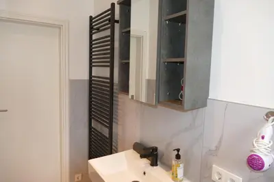 Ein Badezimmer in der Unterkunft Kapitänshaus Schäfer App Kapitän