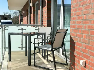 Ein Balkon oder eine Terrasse in der Unterkunft SeaView W03