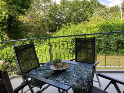 Ein Balkon oder eine Terrasse in der Unterkunft Hohe Lith, Haus 2, Wohnung 2