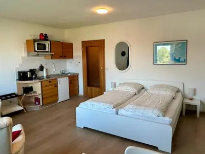 Küche/Küchenzeile in der Unterkunft Haus Elbe -Wohnung 14- Zentral in Döse