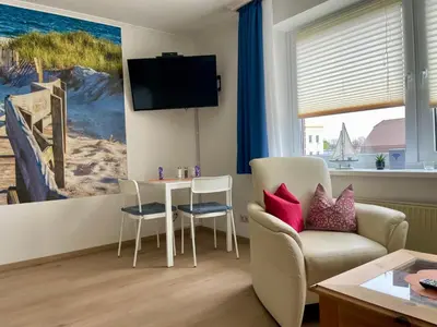 TV/Unterhaltungsangebot in der Unterkunft Haus Elbe -Wohnung 14- Zentral in Döse