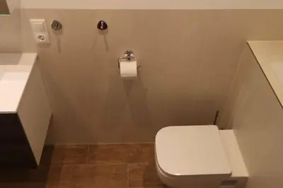 Ein Badezimmer in der Unterkunft Ferienhaus Fischotter - 300m zum Wattenmeer - All Inklusive