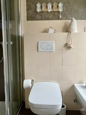 Ein Badezimmer in der Unterkunft Strandrevier No4