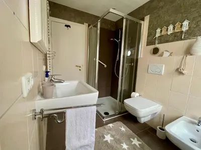 Ein Badezimmer in der Unterkunft Strandrevier No4
