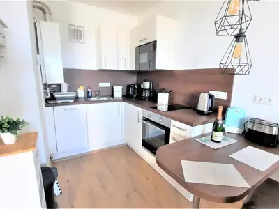 Küche/Küchenzeile in der Unterkunft Residenz Atlantic - Ferien-Apartments
