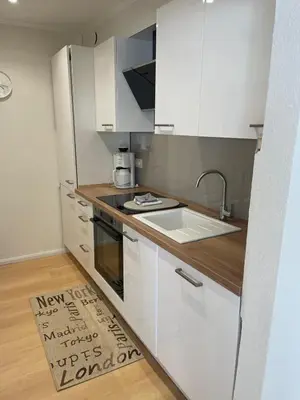 Küche/Küchenzeile in der Unterkunft Ferienwohnung Steubenhöft