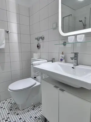 Ein Badezimmer in der Unterkunft Haus Poseidon, Apartment POS07