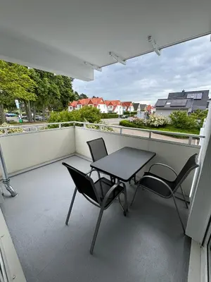 Ein Balkon oder eine Terrasse in der Unterkunft Haus Poseidon, Apartment POS05