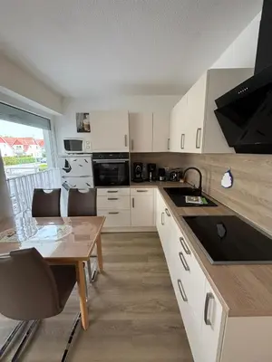 Küche/Küchenzeile in der Unterkunft Haus Poseidon, Apartment POS05