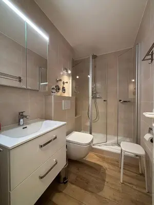 Ein Badezimmer in der Unterkunft Haus Poseidon, Apartment POS05