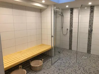 Ein Badezimmer in der Unterkunft Haus Poseidon, Ferienwohnung POS33