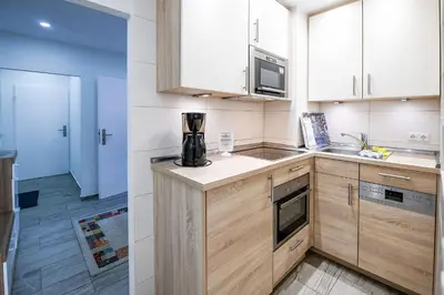 Küche/Küchenzeile in der Unterkunft Strandhochhaus SA05
