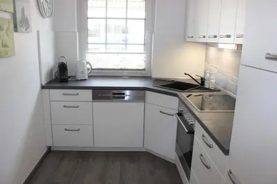 Küche/Küchenzeile in der Unterkunft Ferienhaus Alter Duhner Weg