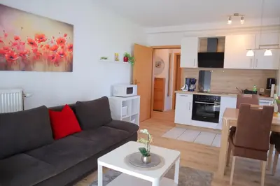 Küche/Küchenzeile in der Unterkunft Ferienwohnung Cordes