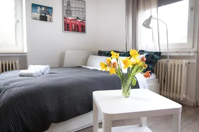 Ein Bett oder Betten in einem Zimmer der Unterkunft Apartmenthaus Frauenpreiss FeWo 54