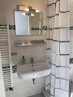 Ein Badezimmer in der Unterkunft 