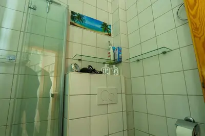 Ein Badezimmer in der Unterkunft Gleich hinterm Deich 2