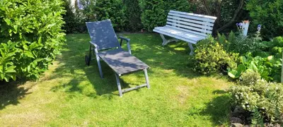 Ein Garten an der Unterkunft Büsumhaus Birgit